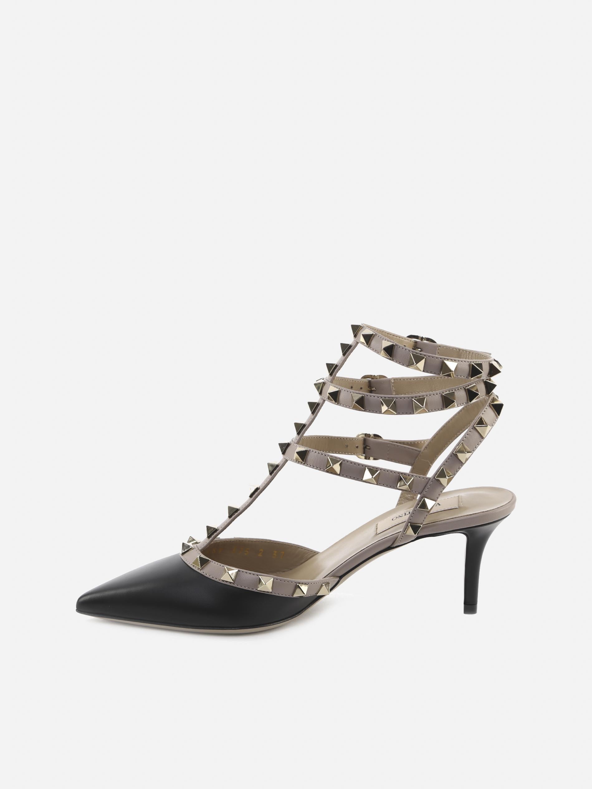 Slingback Rockstud in pelle liscia 6W2S0375 VODN91 VALENTINO GARAVANI 