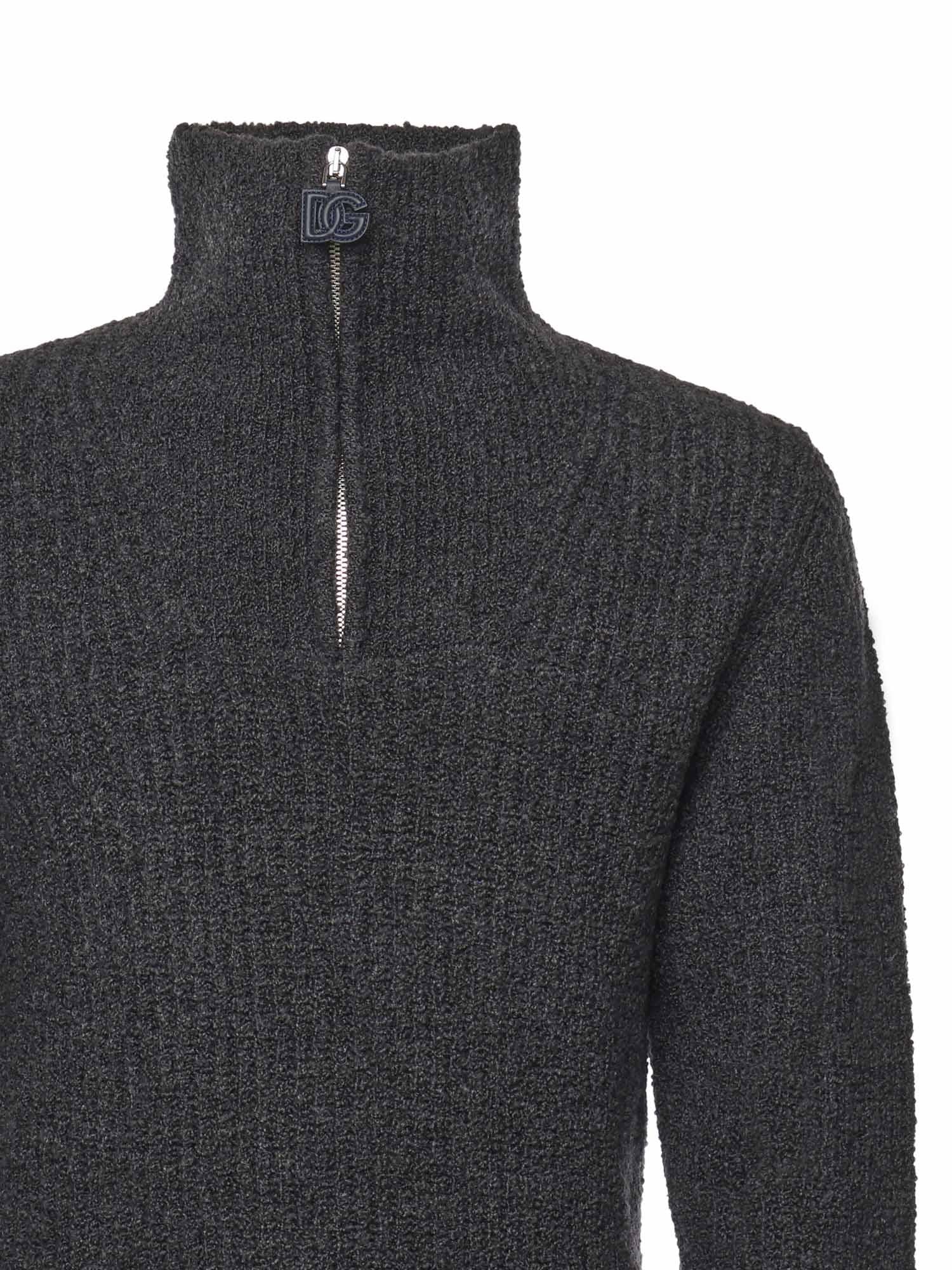 Maglia collo alto con zip<BR/> GXW66T JAMEWN0542 DOLCE & GABBANA 