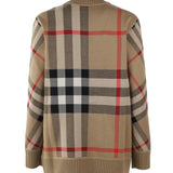 Cardigan in misto lana Check 8039153 A7026 BURBERRY 