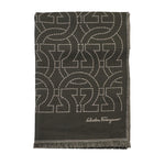 Sciarpa in lana con logo Gancini 520068 754856003 FERRAGAMO 
