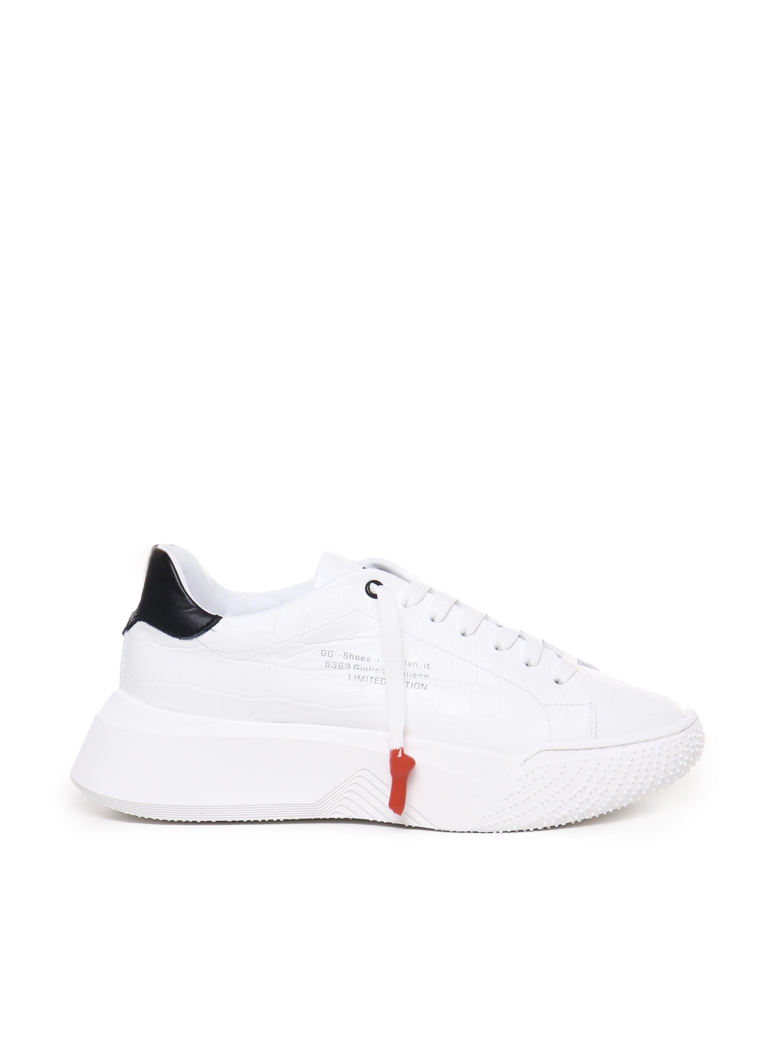 SNEAKERS NEMESIS IN PELLE STAMPA COCCODRILLO AI 2020 NEMESIS2 CROCKWHITE GIULIANO GALIANO 