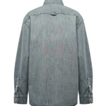 Camicia in chambray con logo GWC133 18JIF0076 MIU MIU 