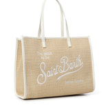 Borsa Vivian Mid Straw effetto raffia con logo VIV0007 00200L MC2 SAINT BARTH 