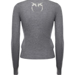 Cardigan a costine con logo 105506 A18MII2 PINKO 