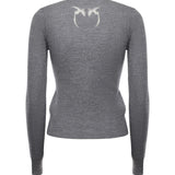 Cardigan a costine con logo 105506 A18MII2 PINKO 