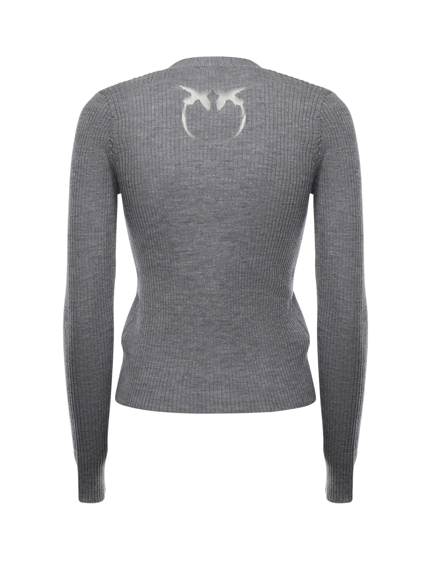 Cardigan a costine con logo 105506 A18MII2 PINKO 