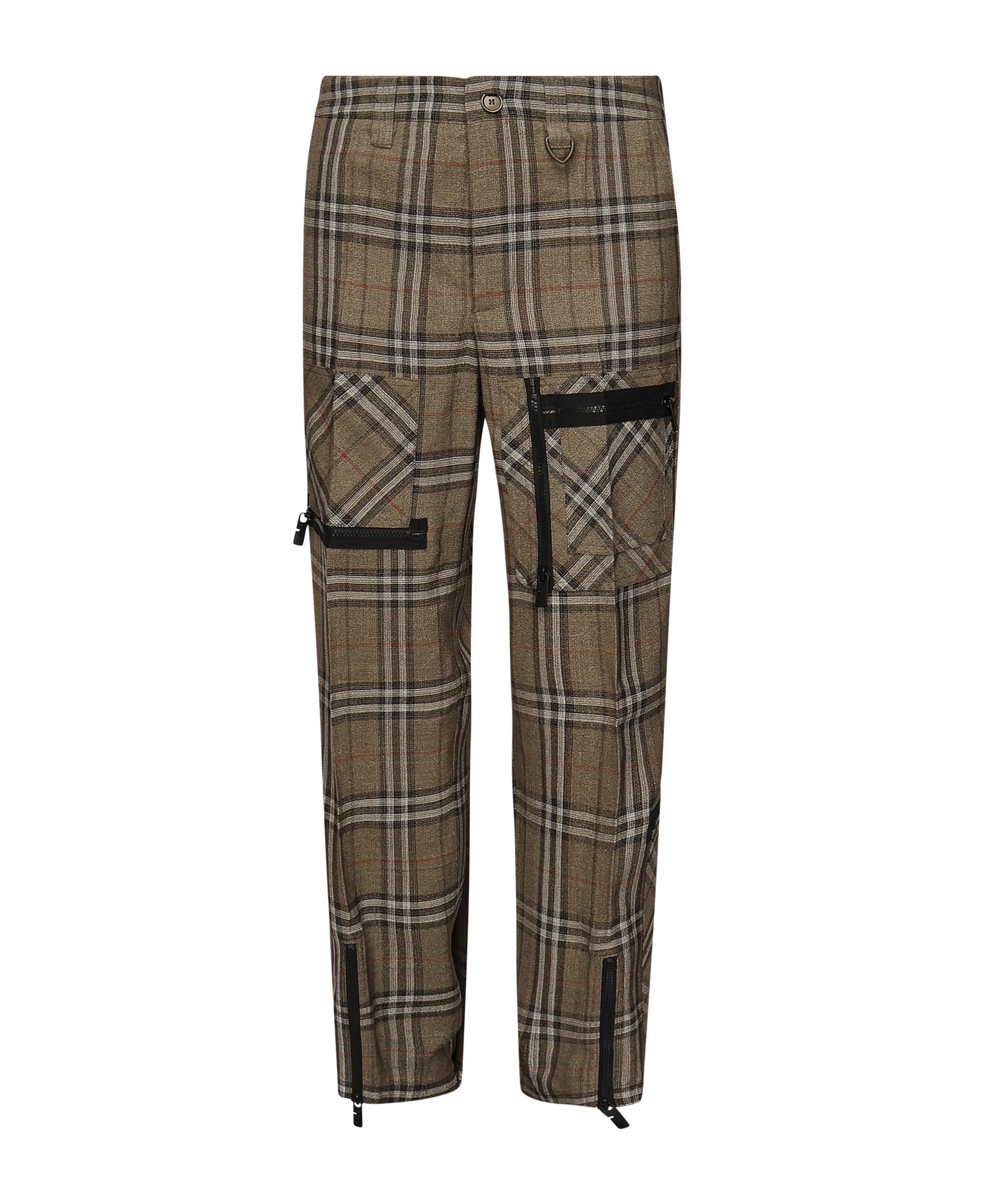 Pantaloni cargo in misto seta Check 8108349 C1846 BURBERRY 