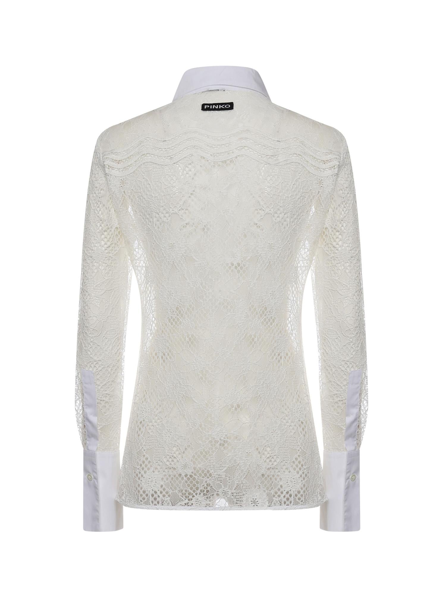 Camicia in tulle e pizzo 106600 A381Z05 PINKO 