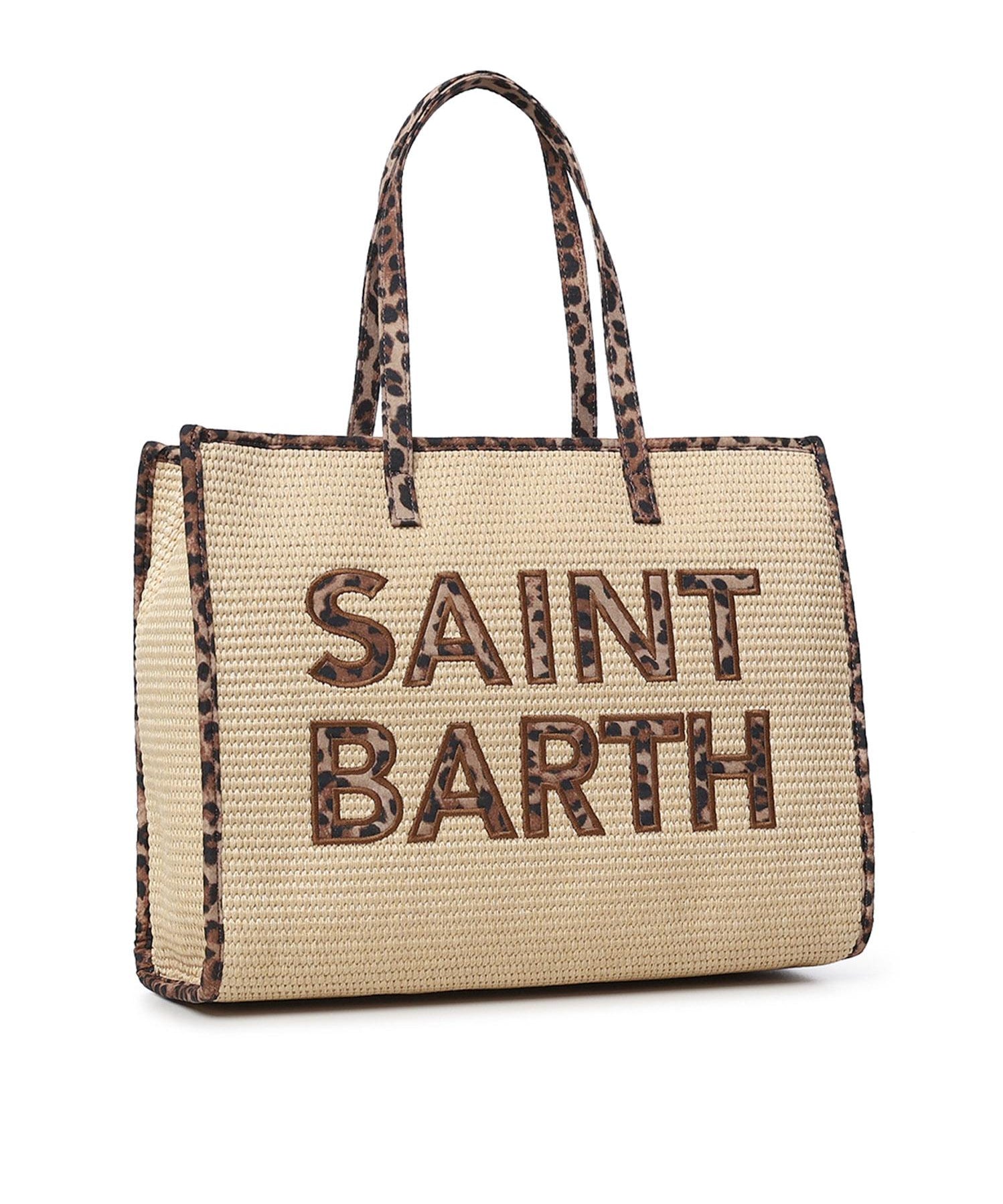 Borsa Vivian Straw effetto raffia con logo VIV0007 00369L MC2 SAINT BARTH 