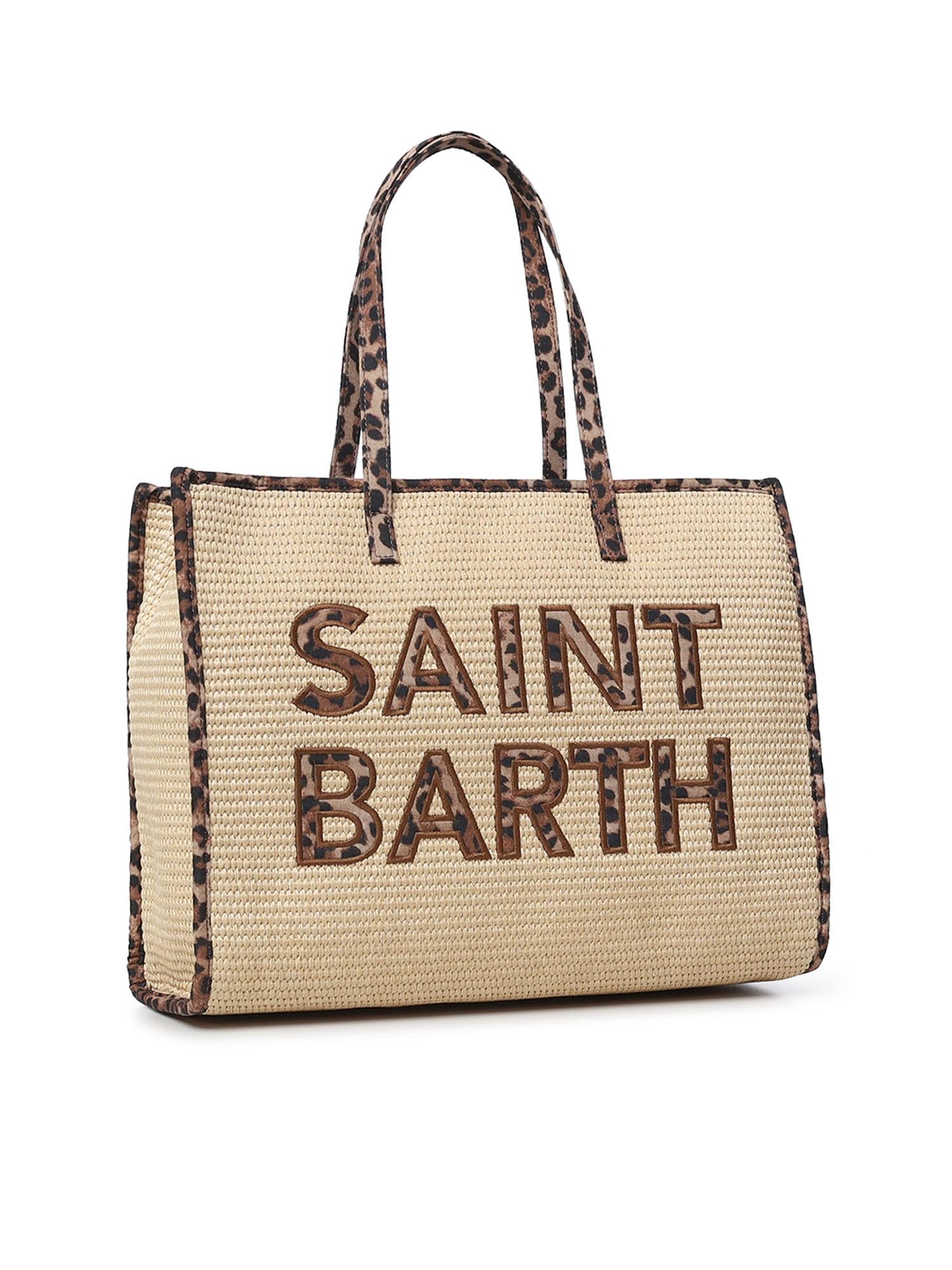 Borsa Vivian Straw effetto raffia con logo VIV0007 00369L MC2 SAINT BARTH 