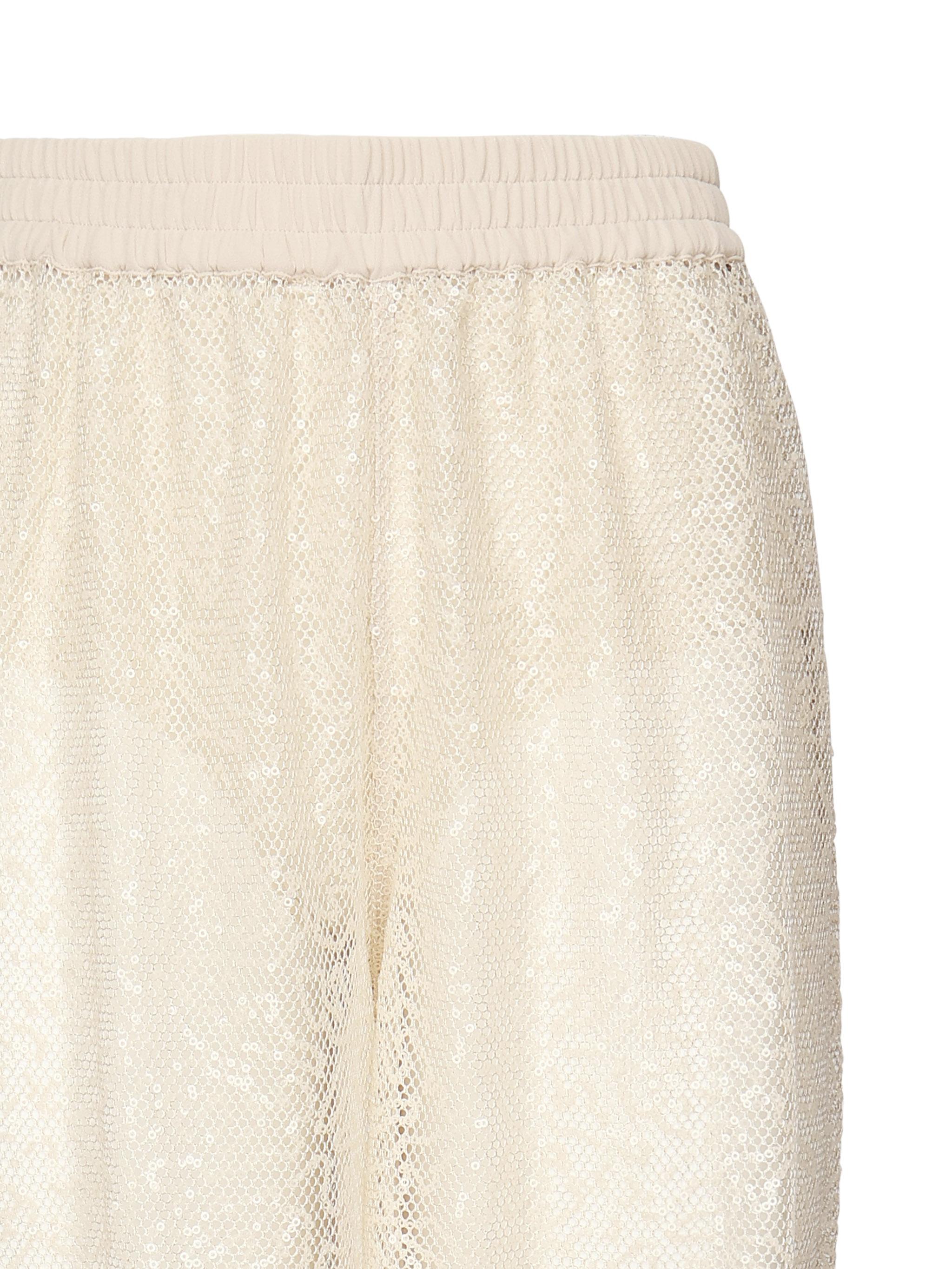 Pantaloni palazzo rete paillettes 105009 A2EXC03 PINKO 