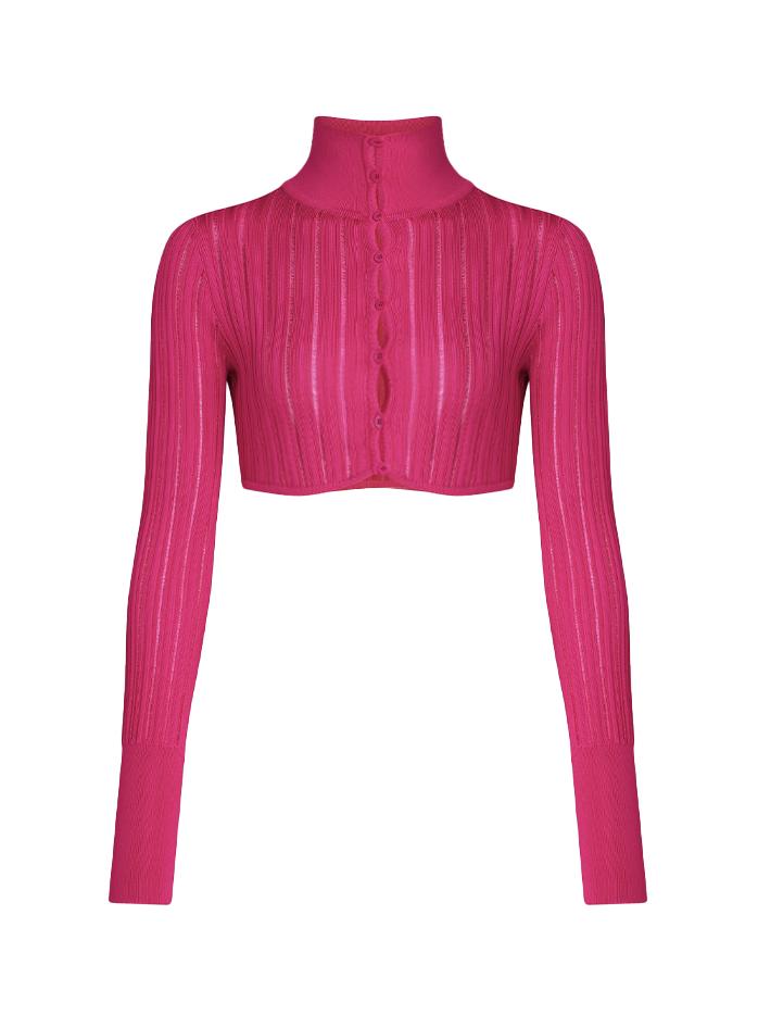 Top crop a costine<BR/> AA9S02234M712 -446 ALAIA 