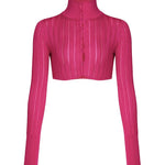 Top crop a costine<BR/> AA9S02234M712 -446 ALAIA 