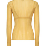 Maglia semitrasparente a costine 102977 A1NDC43 PINKO 