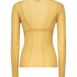 Maglia semitrasparente a costine 102977 A1NDC43 PINKO 