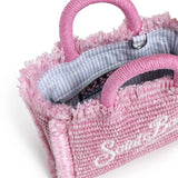 Borsa Vanity micro effetto paglia con logo VAMI015 00223L MC2 SAINT BARTH 