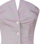 Top corsetto Court SS24RTWTP086 STRETCH COTTONGREY/PINK PINSTRIPE POSTER GIRL 