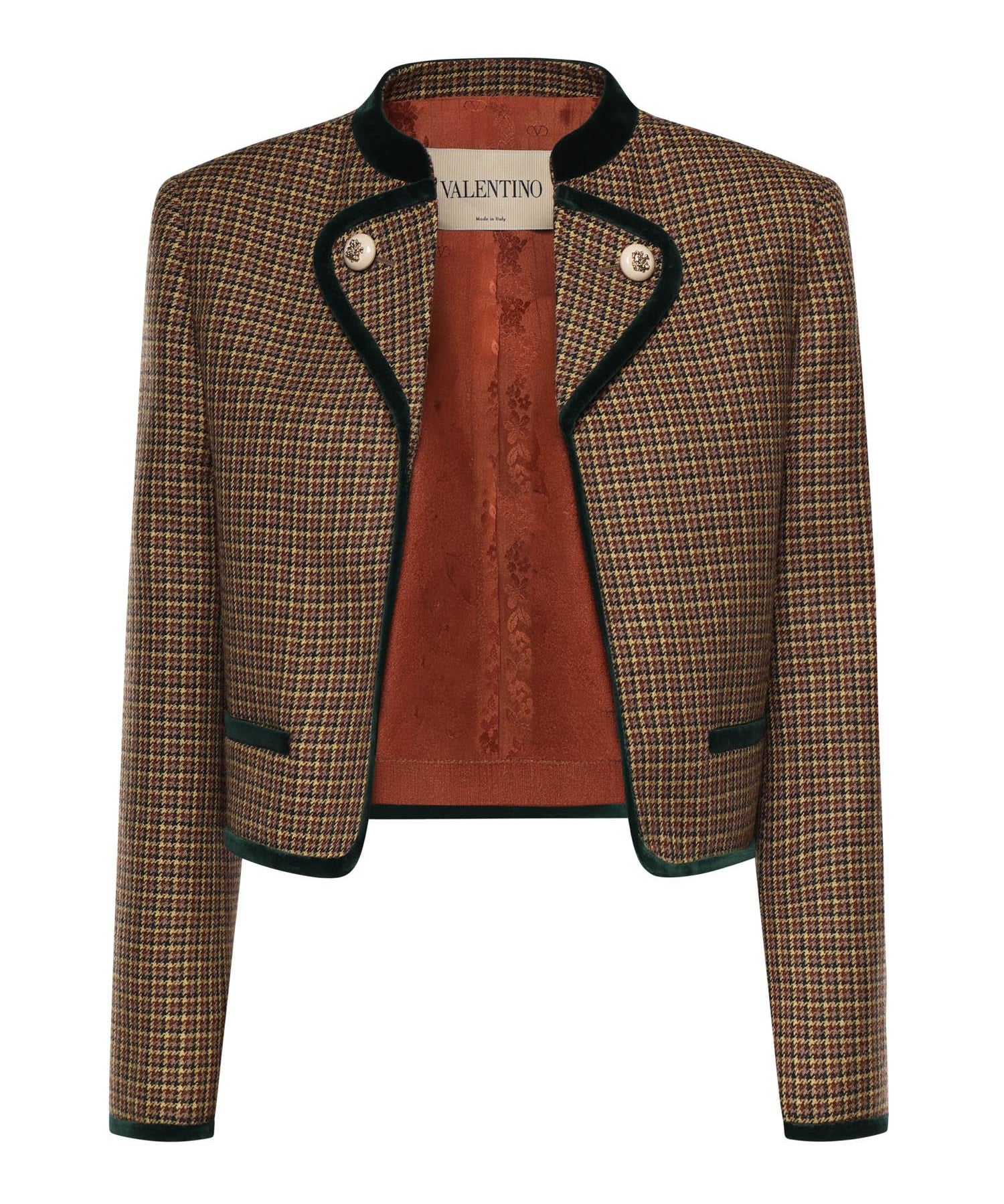 Giacca cropped in lana pied de poule 8B3CE5C0 A0KD8Q VALENTINO GARAVANI 