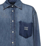Camicia in denim con logo GWC125 17GGF0076 MIU MIU 