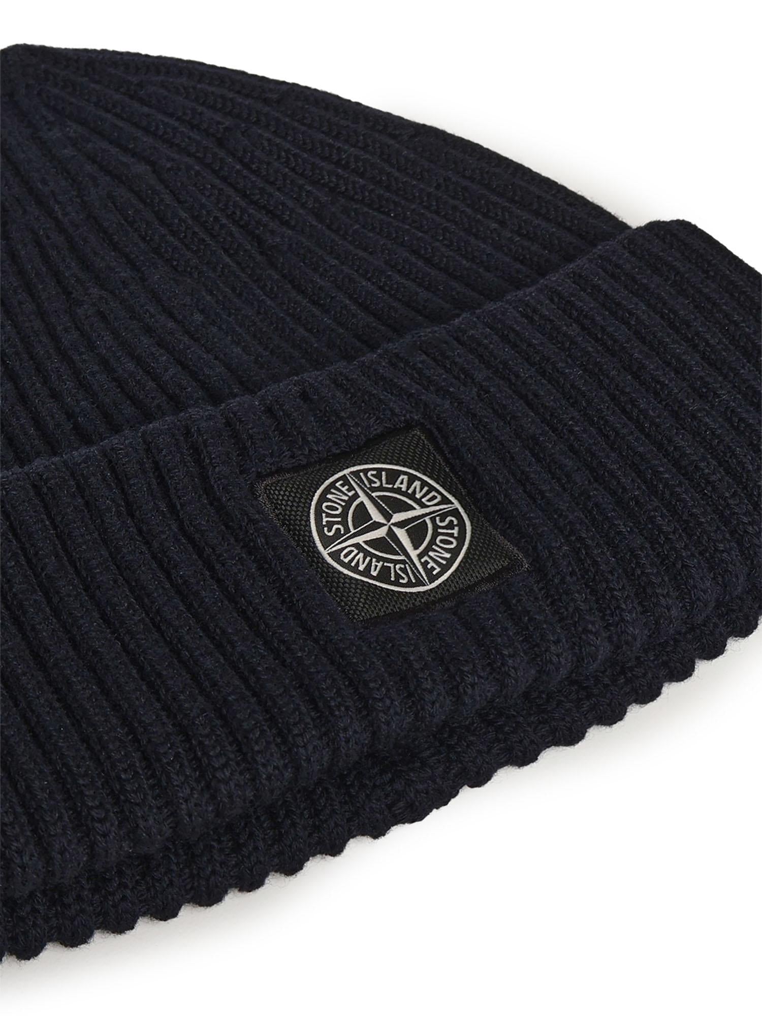Beanie con patch logo Compass K2S15N100002 S00C3V0020 STONE ISLAND 