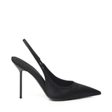 Slingback Lidia in raso PX913XTSAT BLACK PARIS TEXAS 