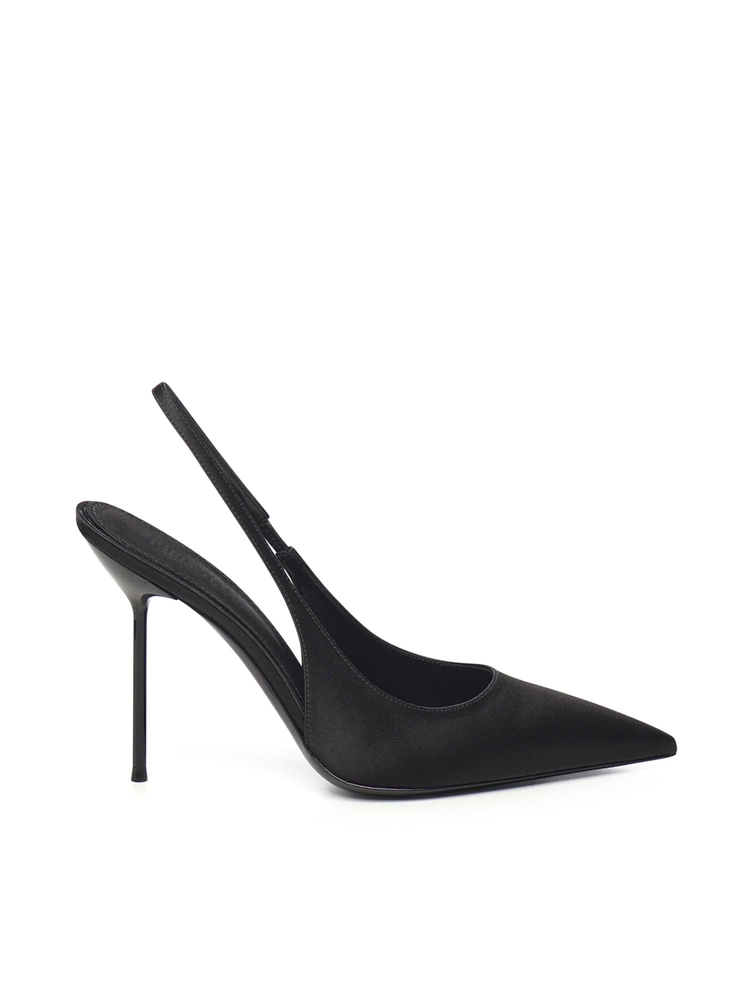 Slingback Lidia in raso PX913XTSAT BLACK PARIS TEXAS 