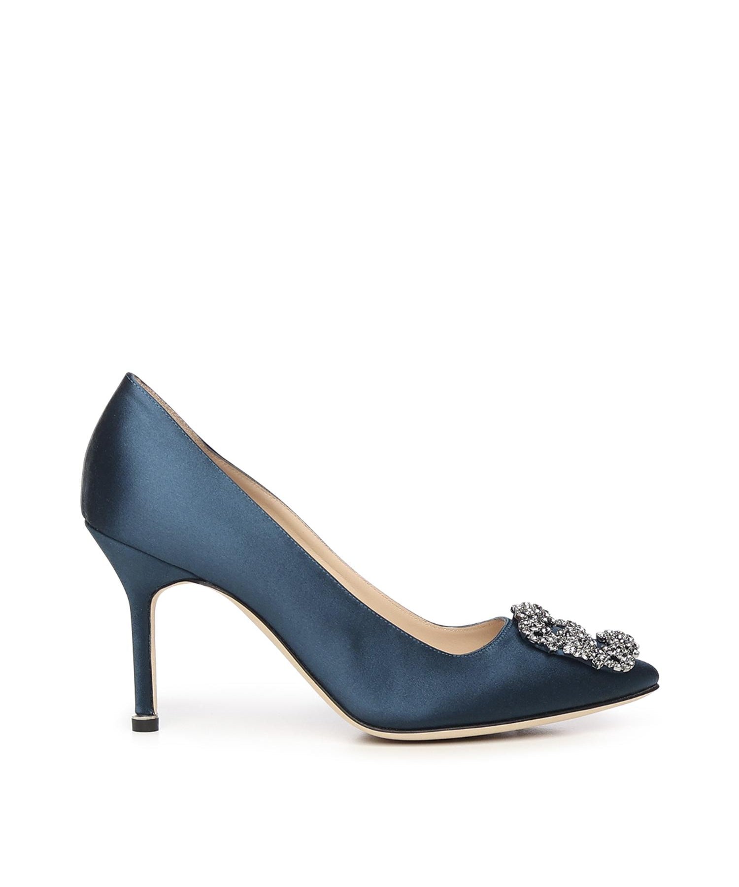 Décolleté Hangisi in raso 9XX0663 4029 MANOLO BLAHNIK 