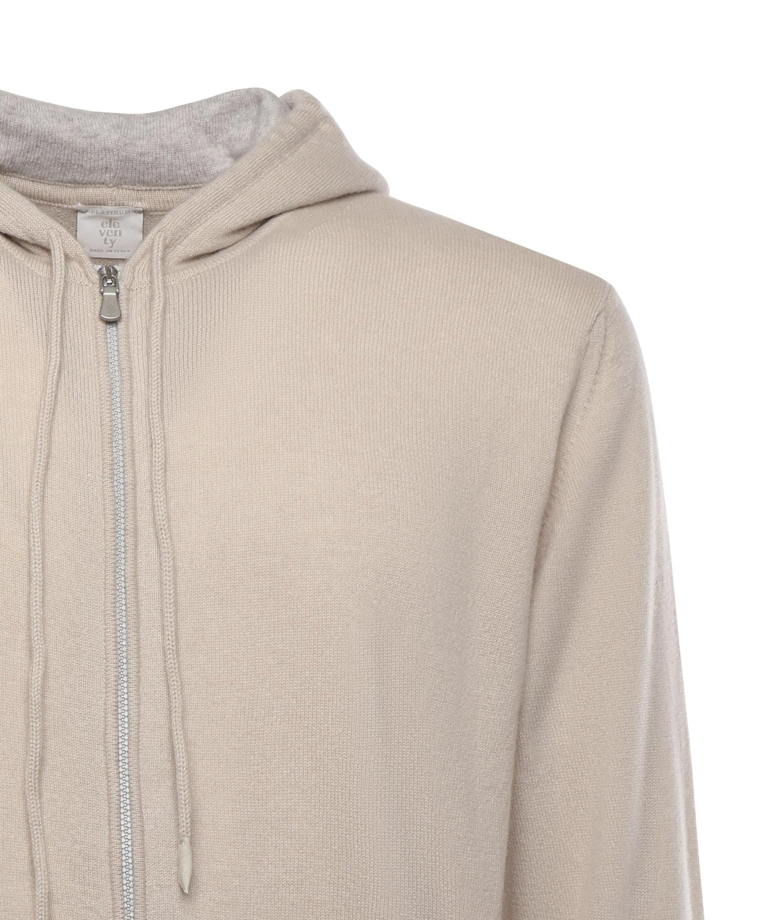 Felpa con zip in cashmere L76MAGL20MAG0L013 02N-13 ELEVENTY 