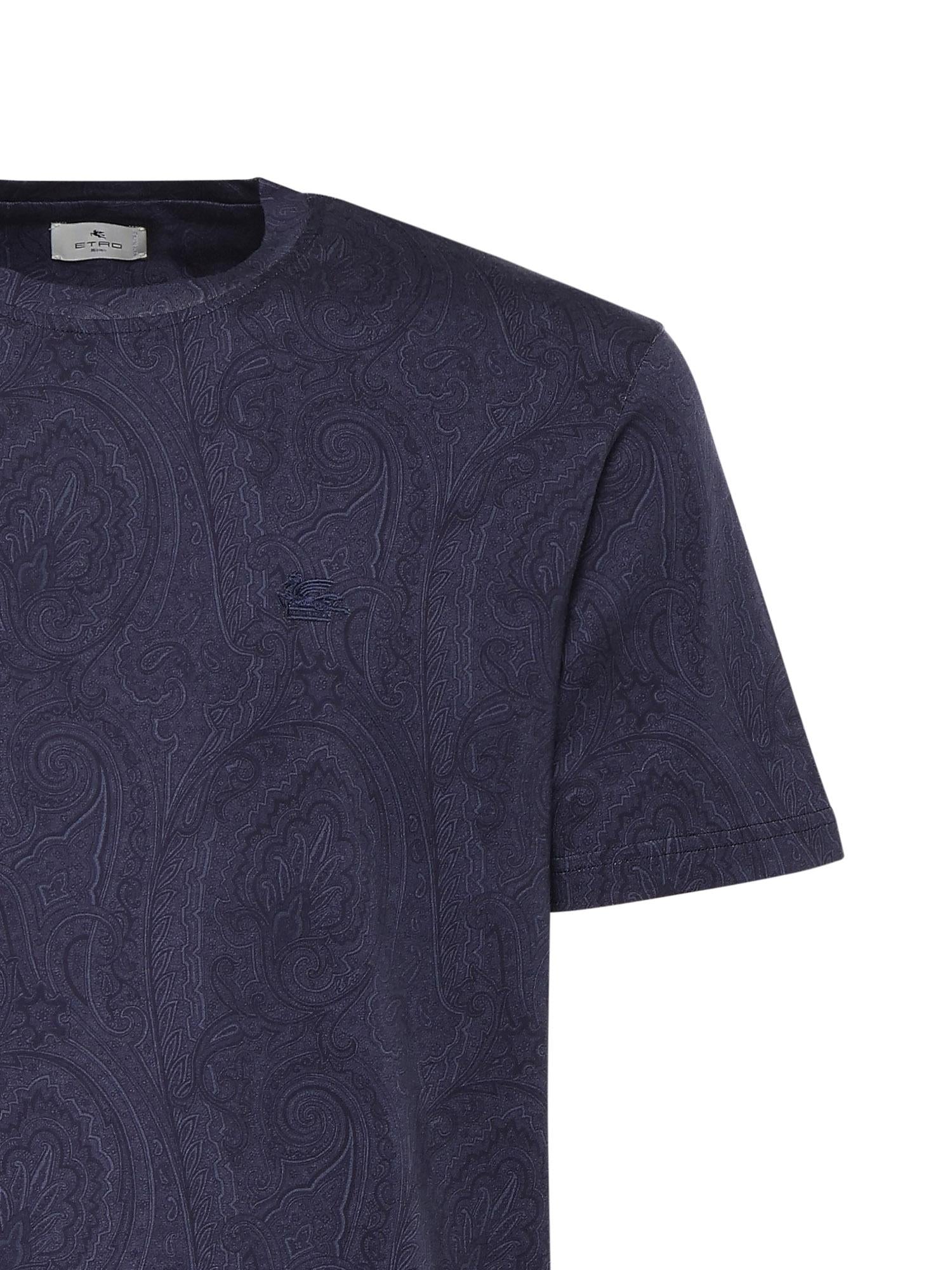 T-shirt in cotone con motivo Arnica MRMA0002 AKG31B0065 ETRO 