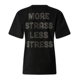T-shirt More Strass Less Stress in cotone 105526 A33SZ99 PINKO 
