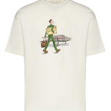 T-shirt L'Homme au tableau in cotone JTS290CO002 OW Drôle de Monsieur 