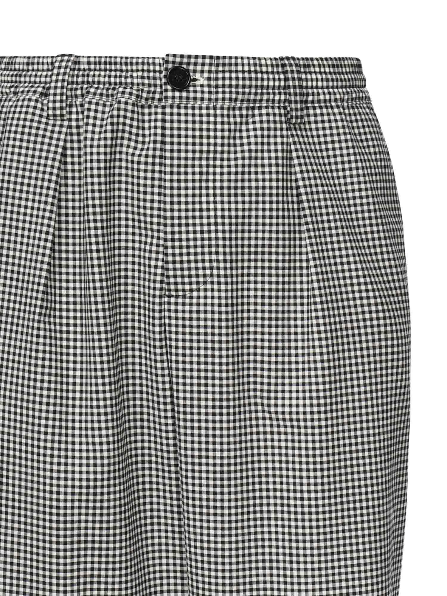 Pantaloni in lana a quadri PUMU0017A4 UTP787CHN99 MARNI 