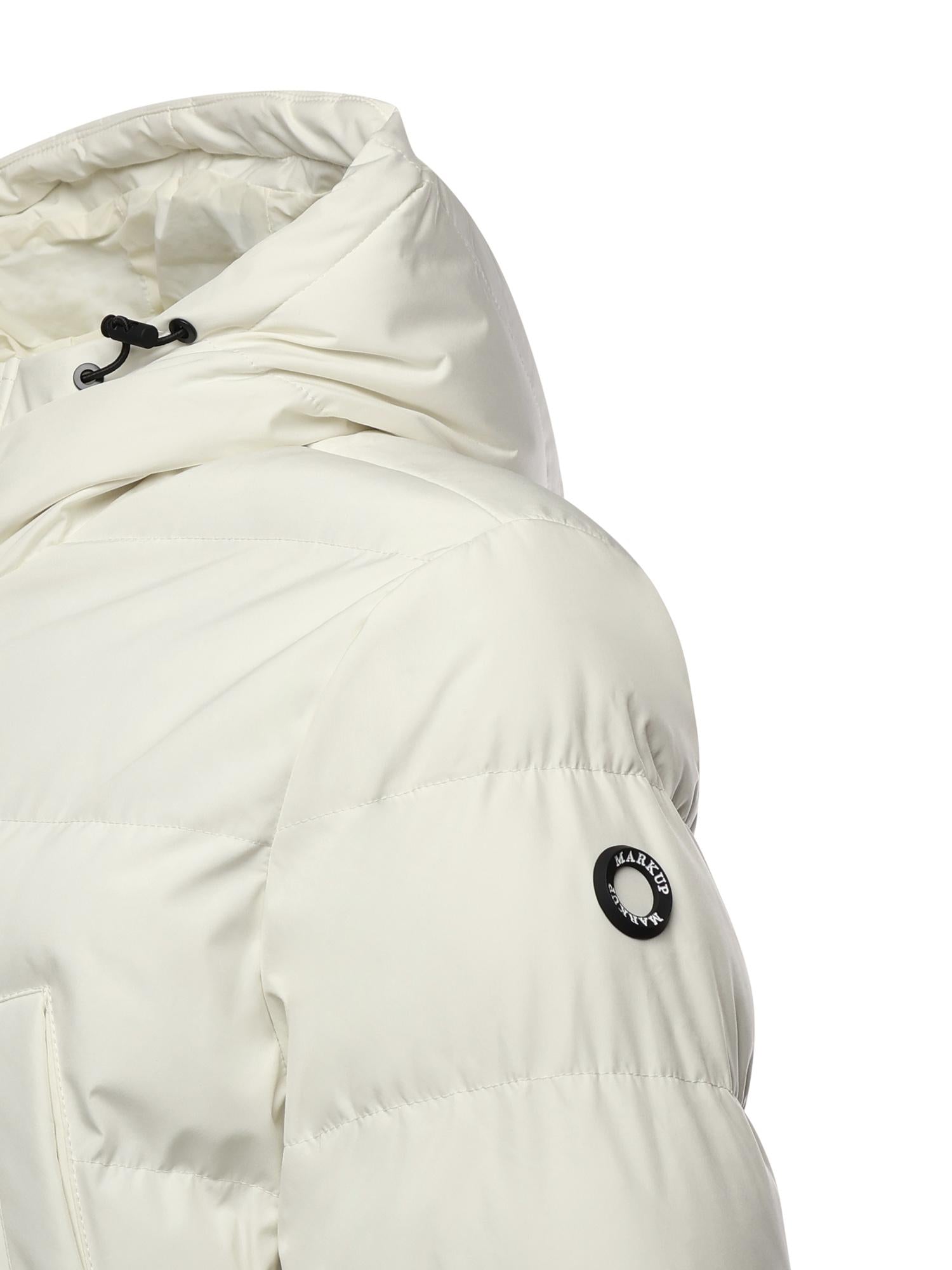 Long parka in microfibra MK9940047 LATTE MARKUP 