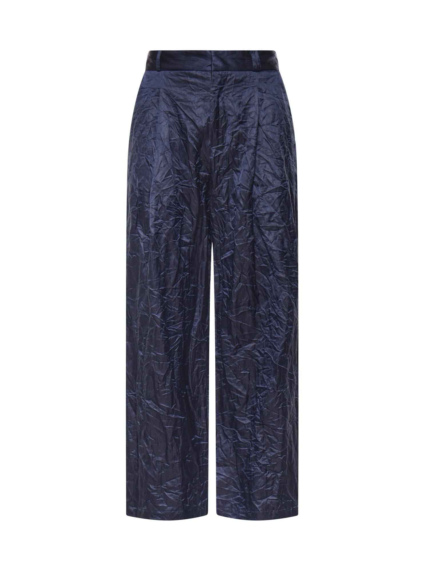 Pantaloni Velvet super loose PT016V2 NVY BONSAI 