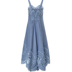 Abito midi Caspian in cotone 263612 BLUE CHARO RUIZ 