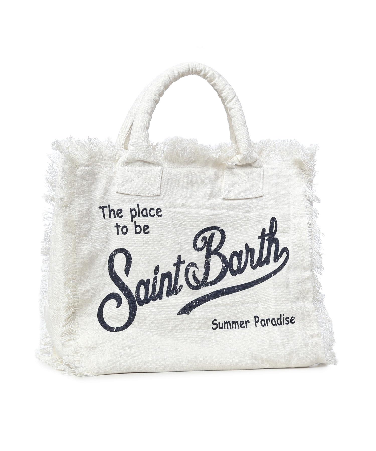 Borsa Vanity in lino con logo VANI022 00405L MC2 SAINT BARTH 