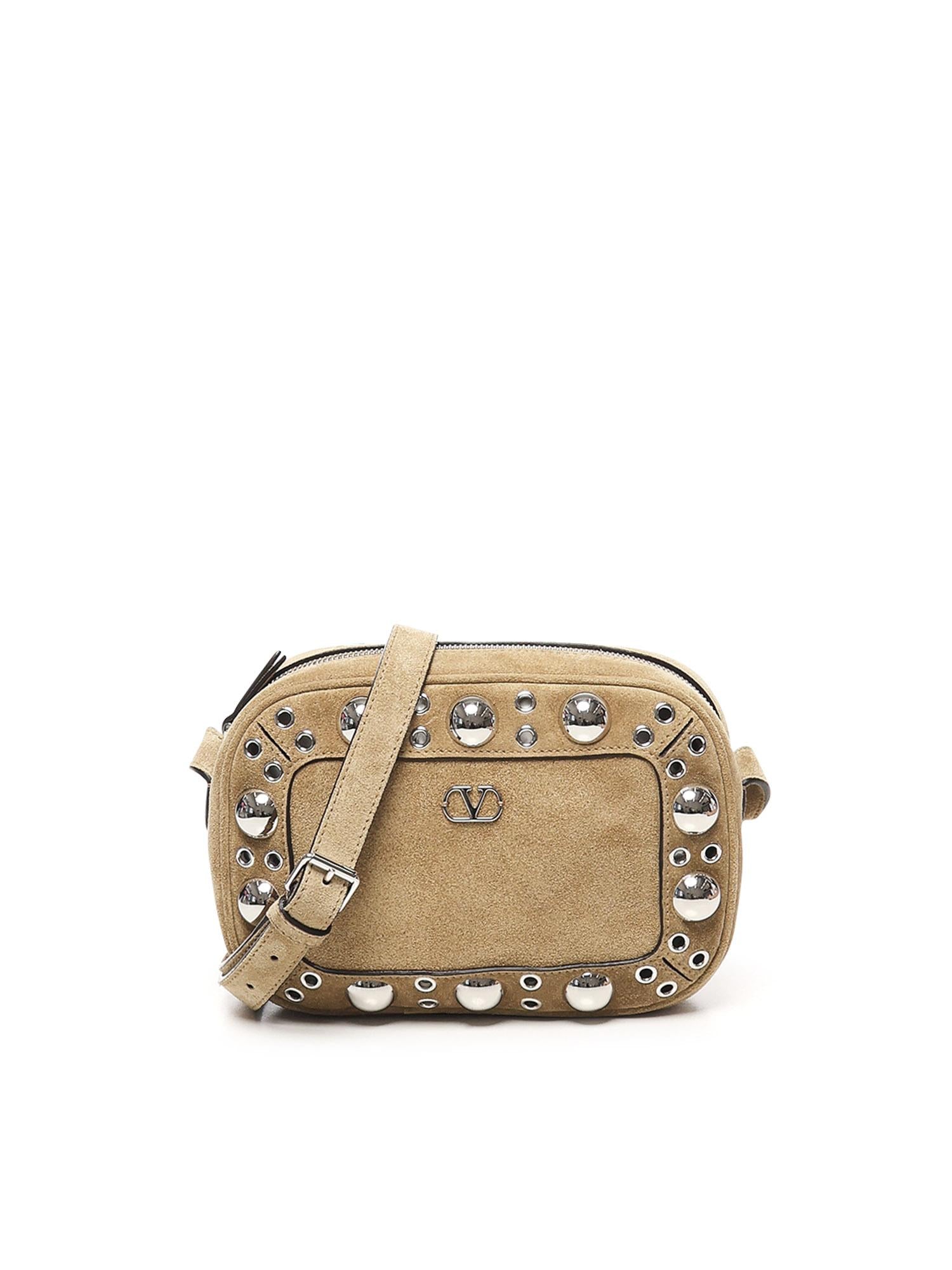Borsa Nellcôte VLogo in suede con borchie 7Y2B0R74 JETRDX VALENTINO GARAVANI 