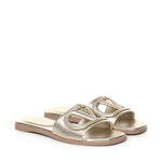Sandalo Slide VLogo cut-out in pelle laminata 5W2S0IB0 YUW7G0 VALENTINO GARAVANI 