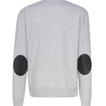 Maglia in cashmere con toppe in pelle intrecciata 772376 V2MM01180 BOTTEGA VENETA 