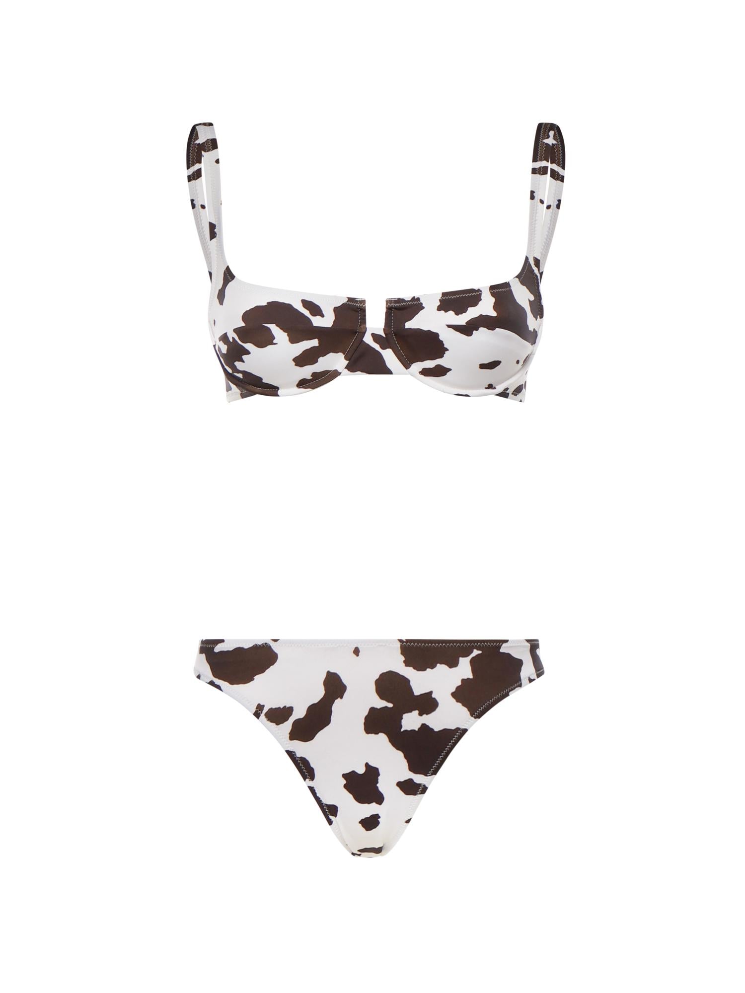 Bikini con stampa muccata NAM0002 00961L MC2 SAINT BARTH 