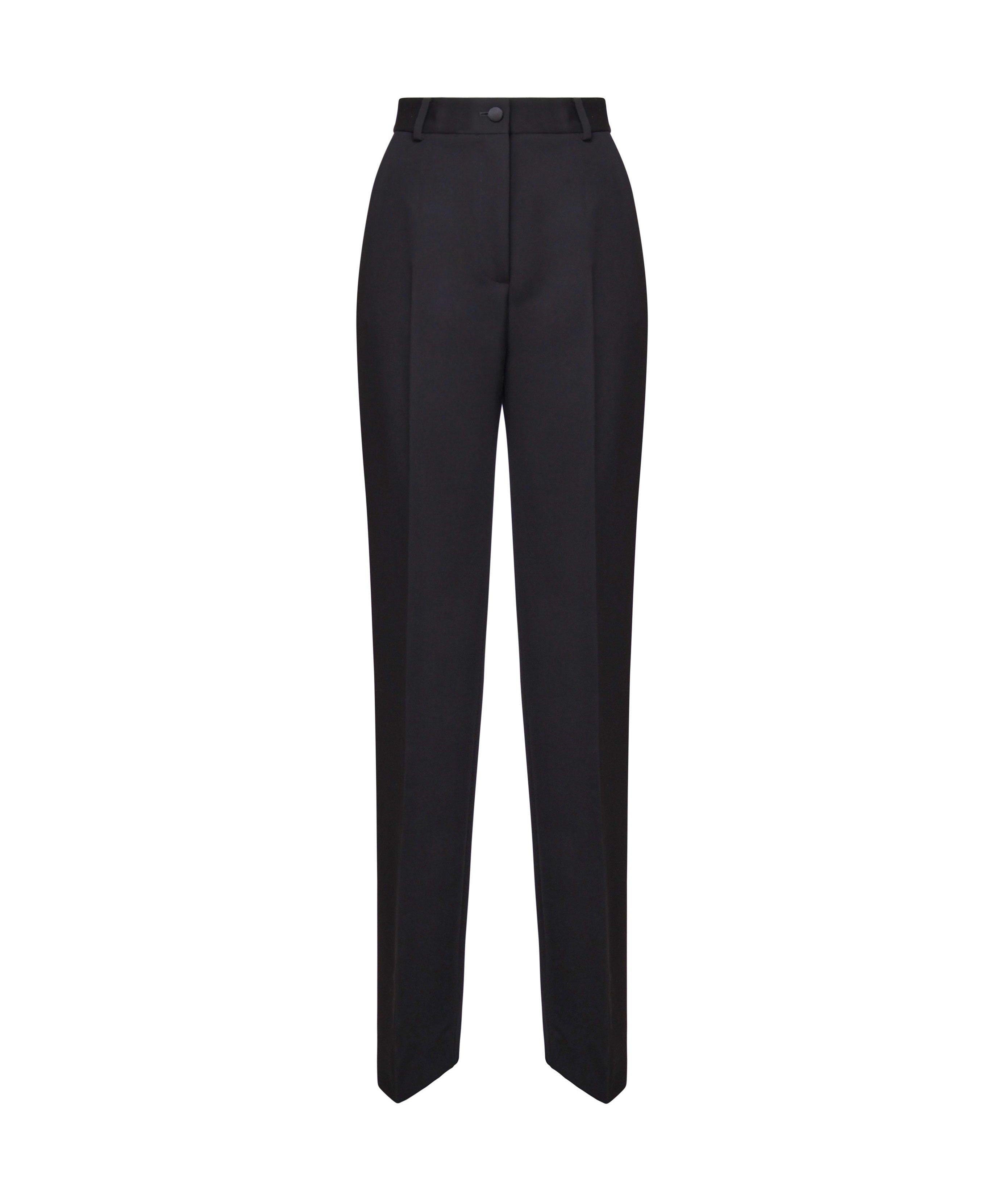 Pantaloni tuxedo in gabardina di lana FTC8ZT FU21EN0000 DOLCE & GABBANA 