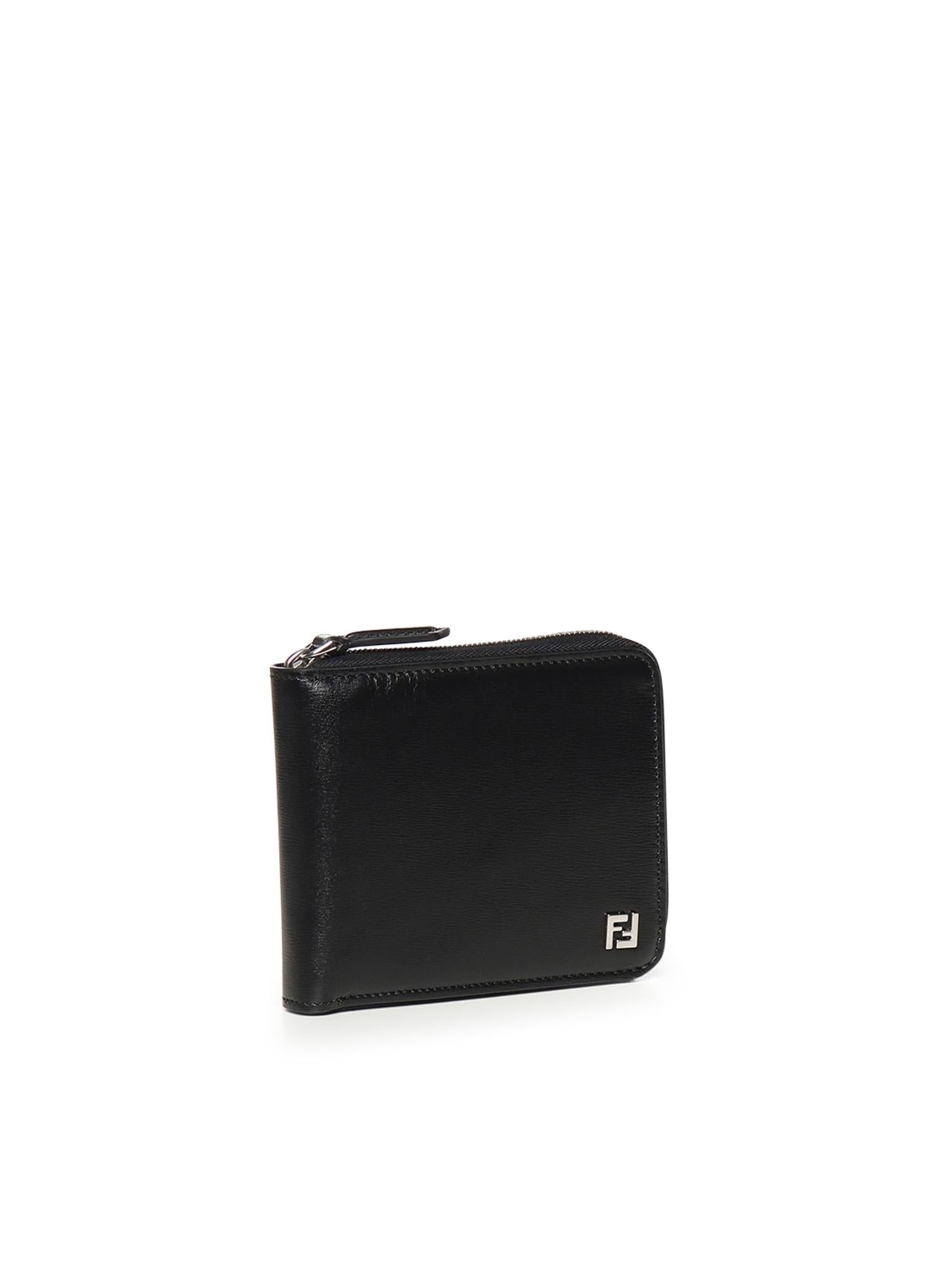 Portafoglio Squared FF in pelle con logo 7M0380 AVV6F0GXN FENDI 