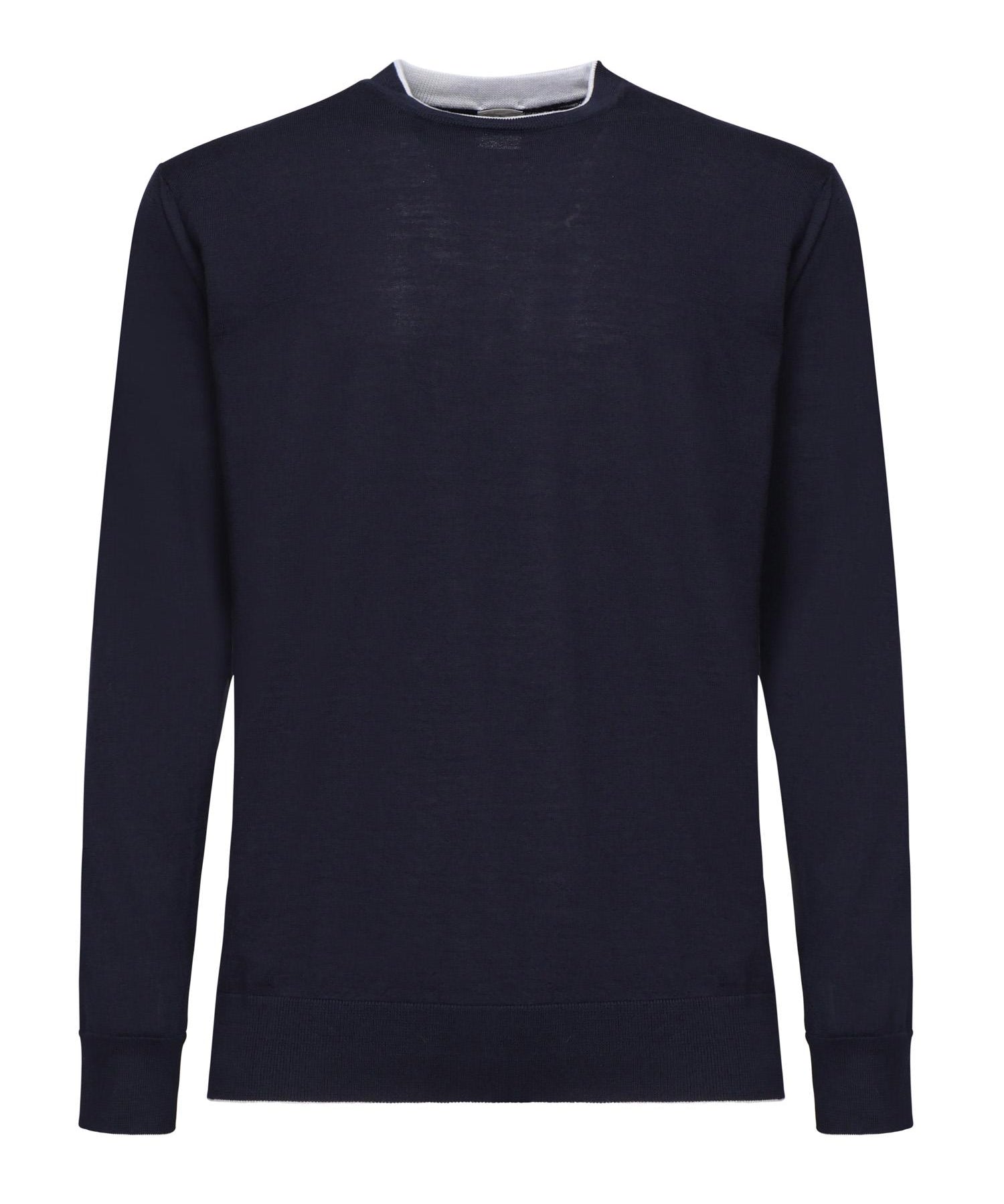 Maglia girocollo in lana e seta L76MAGL36MAG0L018 11-01 ELEVENTY 