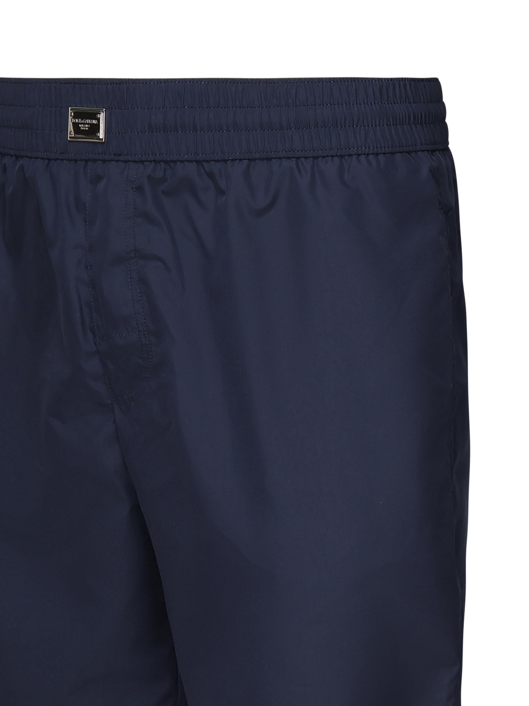 Boxer da mare corto con placca logo<BR/> M4F36T ONR46B0310 DOLCE & GABBANA 