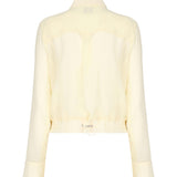 Camicetta leggera linea bomber in georgette 104787 A21FD22 PINKO 