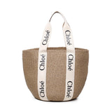 Borsa cesto Woody grande in fibre naturali CHC22SS380G55 101 CHLOÉ 