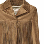 Giacca con frange in suede <BR/> GWP02368 P00216055678 GOLDEN GOOSE 