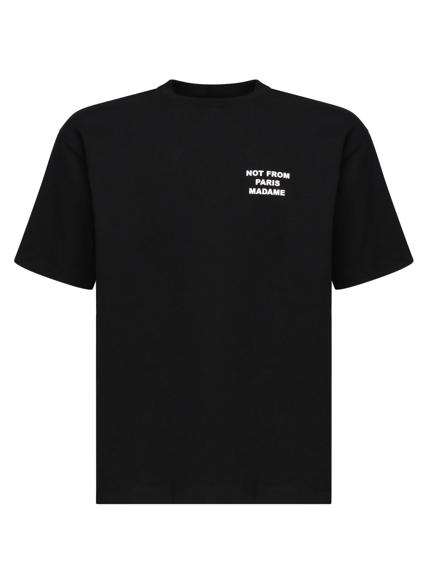 T-shirt Le Slogan Classique in cotone PERMTS203CO002 BL Drôle de Monsieur 