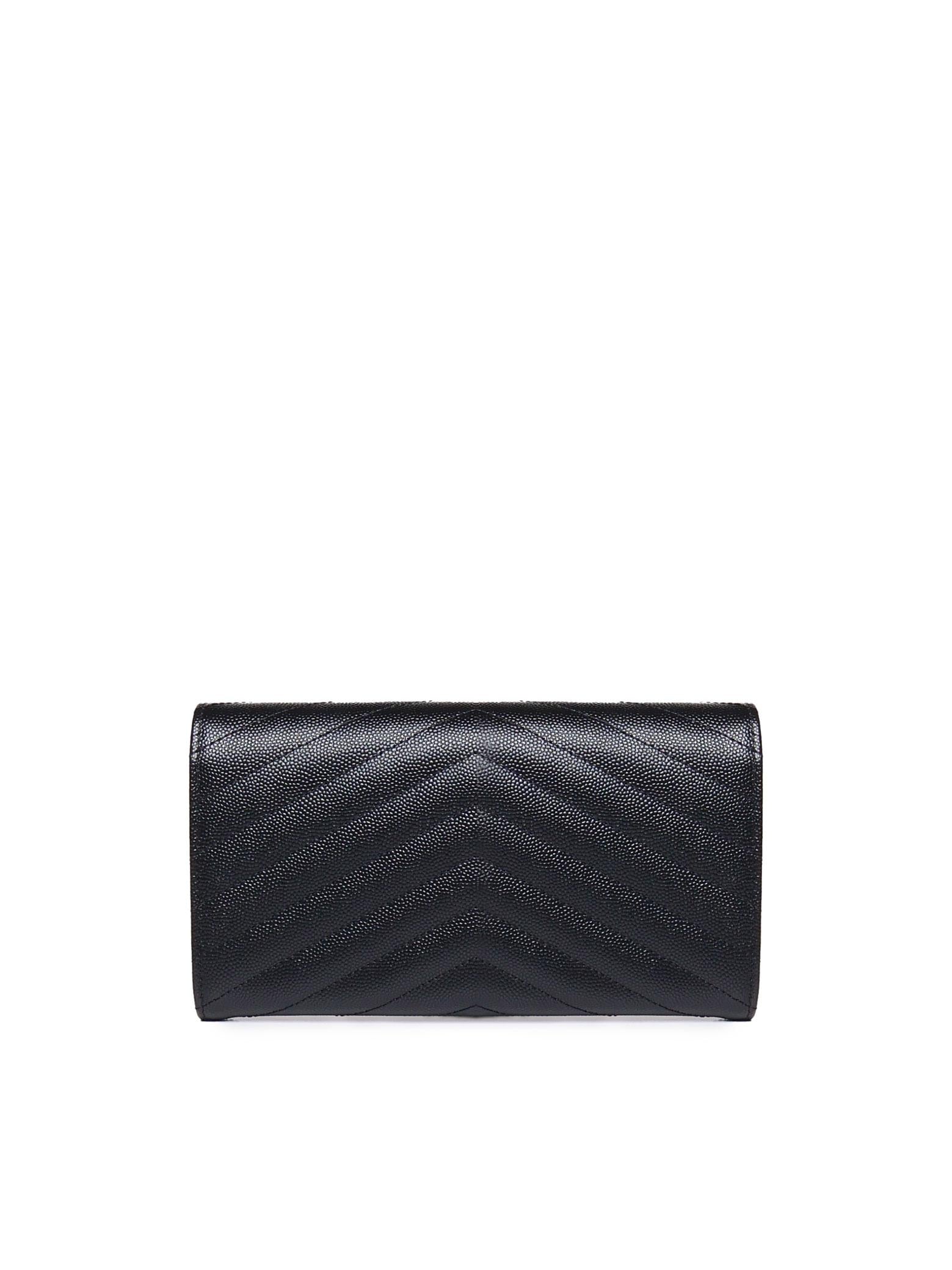 Portafoglio Cassandre matelassé in pelle 372264 BOW011000 SAINT LAURENT 