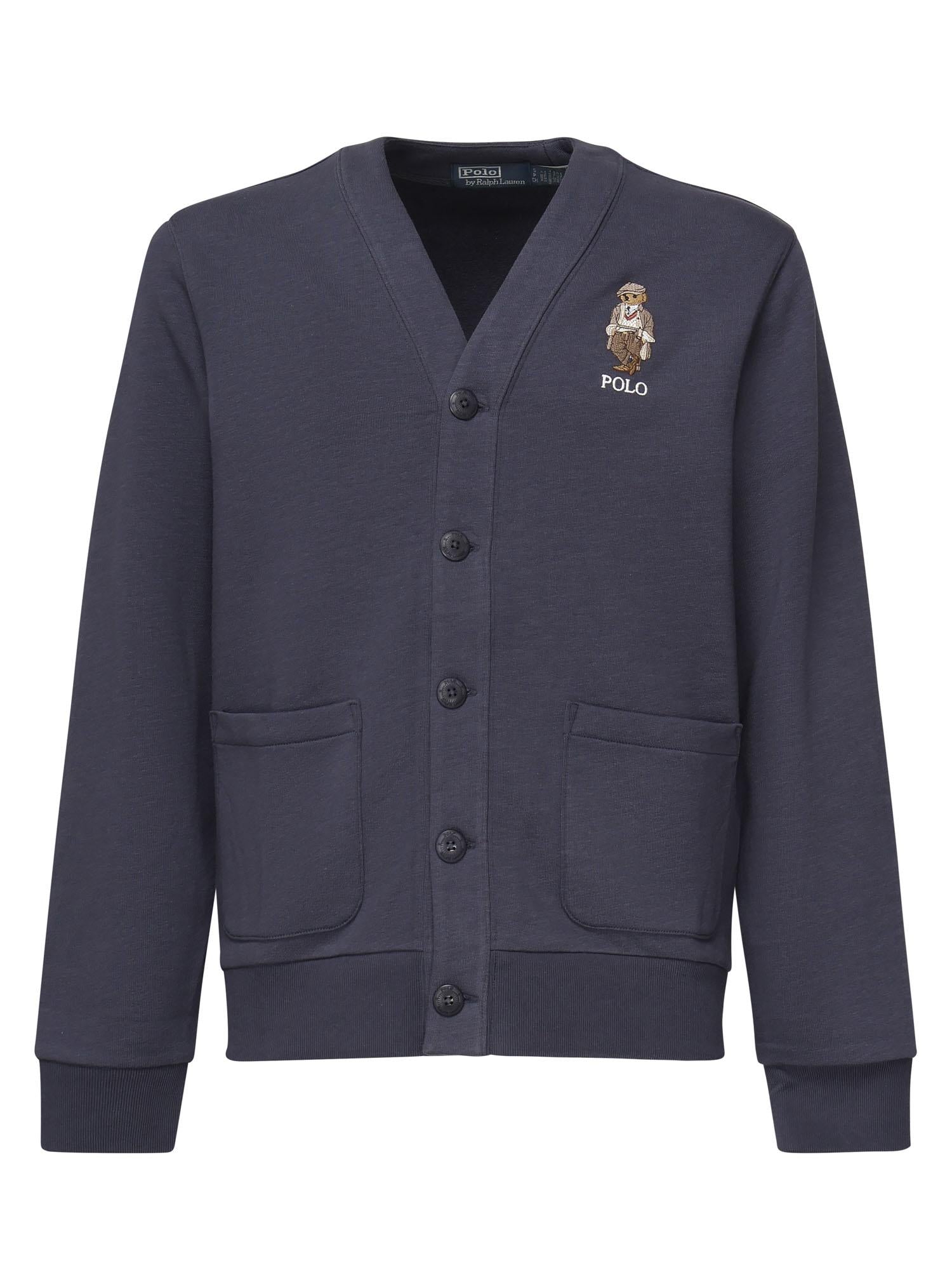 Cardigan con ricamo logo 710980316 001 POLO RALPH LAUREN 
